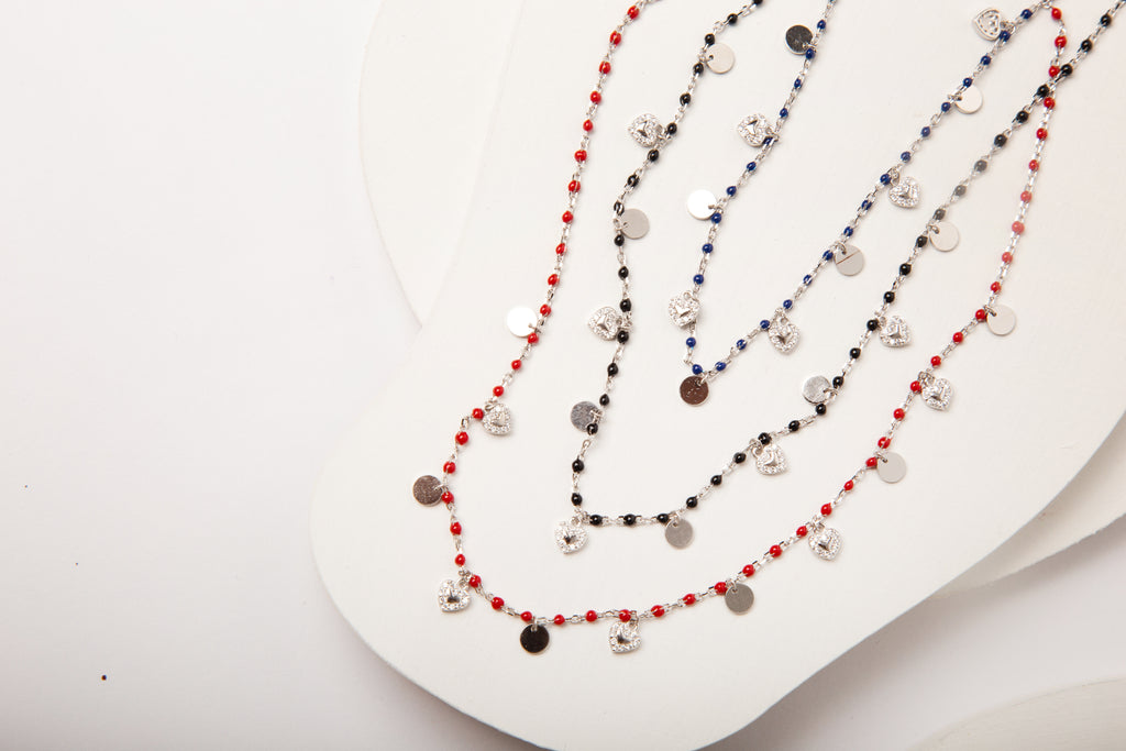 CADENA CORAZONES Y MONEDA