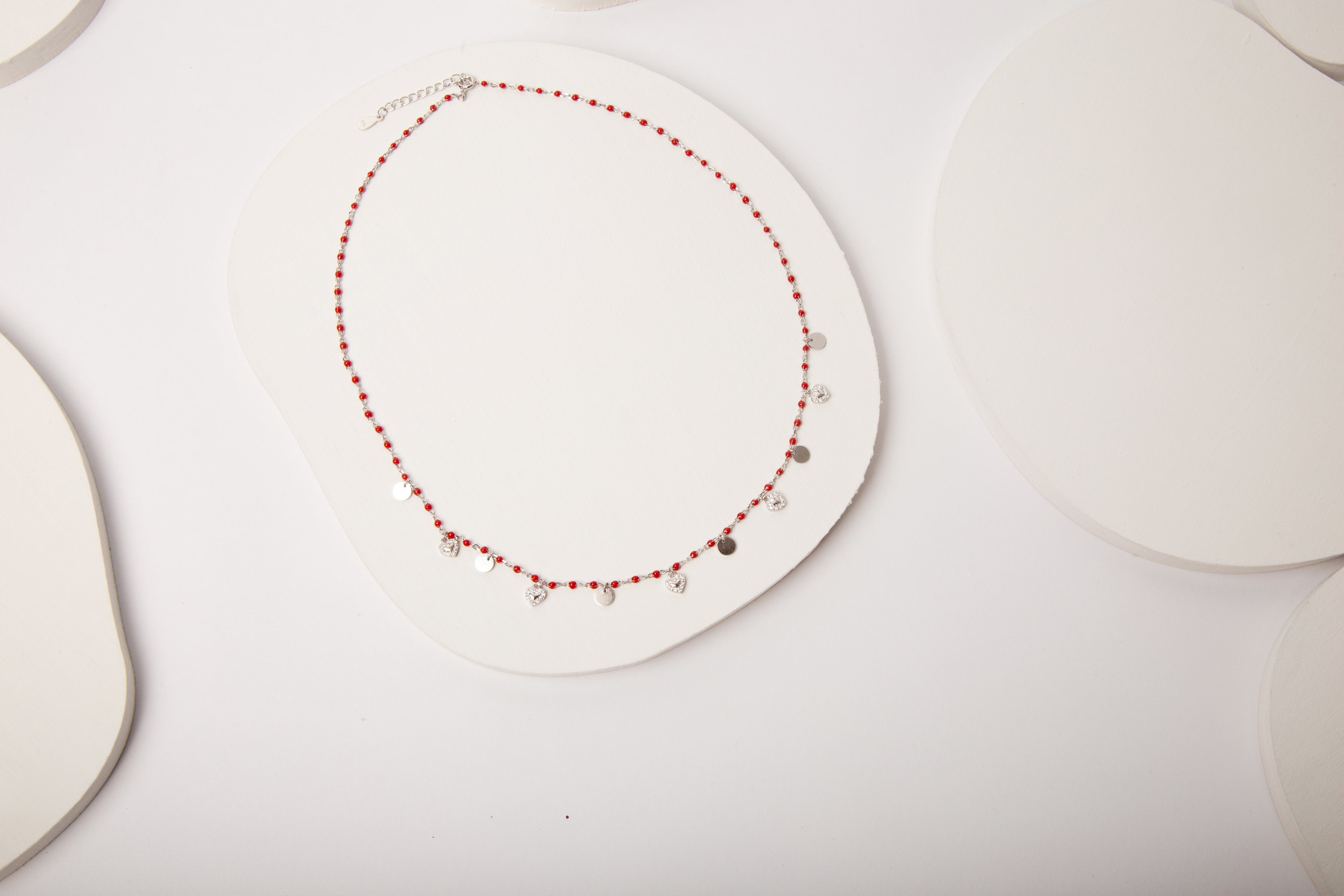 CADENA CORAZONES Y MONEDA
